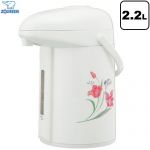 象印 押すだけポット（ガラス） みエ～る ガラスマホービン ガラスエアーポット 容量：2.2L  グレースフルフラワー ≪AB-RY22-FZ≫