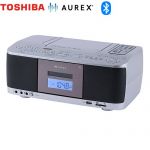 東芝 SD/USB/CDラジオカセットレコーダー AUREX オーディオ 声くっきり機能  シルバー 【メーカー直送品】【代引・日祝配送・時間指定 不可】 ≪AX-KCR70(S)≫