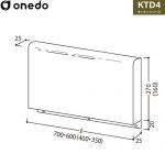 ワンド KTD4用 コンロ台 別売バックガード  【直送 配送地域限定品※地図確認要 時間指定・土日祝配送・代引不可】 ≪BG4-80-70≫