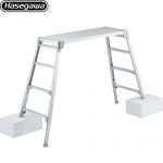 長谷川工業 はしご・脚立 脚部伸縮足場台 幅広タイプ 最大使用質量：100kg  【直送 代引・時間指定 不可】 ≪DRSW-1200c≫