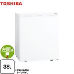 【特別配送】 東芝 冷蔵庫 1ドア冷蔵庫 左開きタイプ 容量38L ホワイト 【代引不可】≪GR-HB40PAL-WU≫
