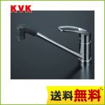 KVK キッチン水栓 流し台用シングルレバー式シャワー付混合栓 ワンホールタイプ 【送料無料】≪KM5011TF≫
