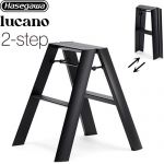 長谷川工業 lucano ルカーノ はしご・脚立 2-step（2段） 最大使用質量：100kg  ブラック 【直送 代引・時間指定 不可】 ≪ML2.0-2(BK)≫