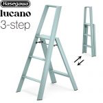 長谷川工業 lucano ルカーノ はしご・脚立 3-step（3段） 最大使用質量：100kg  ダスティミント 【直送 代引・時間指定 不可】 ≪ML2.0-3(DM)≫