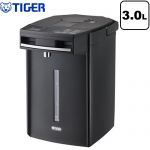 タイガー 蒸気レスVE電気まほうびん とく子さん 電気ケトル・ポット 電気ポット 容量：3.0L  アーバンブラック ≪PIM-H300-KE≫