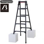 長谷川工業 伸縮式はしご兼用脚立 RYZB 5段 はしご・脚立 ブラックレーベルシリーズ 最大使用質量：100kg  ブラック 【直送 代引・時間指定 不可】 ≪RYZB-15a≫