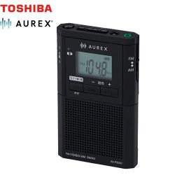 東芝 AUREX LEDライト付きポケットラジオ オーディオ AX-PRU60(K)