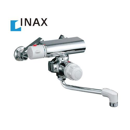 【送料無料】INAX・サーモスタット付バス水栓・壁付タイプ・ミーティスシリーズ・吐水口長さ170mm・定量止水【シールテープ無料プレゼント!(希望者のみ)※水栓の箱を開封し同梱します】≪BF-M340T≫