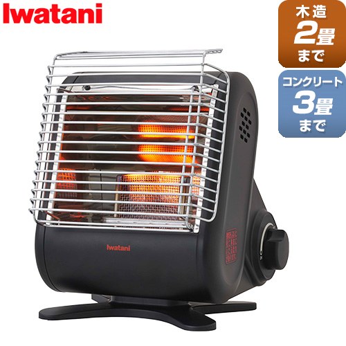 イワタニ マイ暖mini ヒーター・ストーブ カセットガス ストーブ 木造：2畳まで コンクリ：3畳まで  ブラック ≪CB-STV-MIN≫