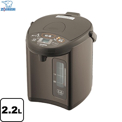 象印 マイコン沸とう電動ポット 電気ケトル・ポット 容量：2.2L  メタリックブラウン ≪CD-WZ22-TM≫