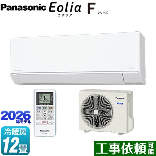 パナソニック Fシリーズ　Eolia　エオリア ルームエアコン スタンダードモデル 冷房/暖房：12畳程度  クリスタルホワイト マット調 ≪CS-366DFL-W≫
