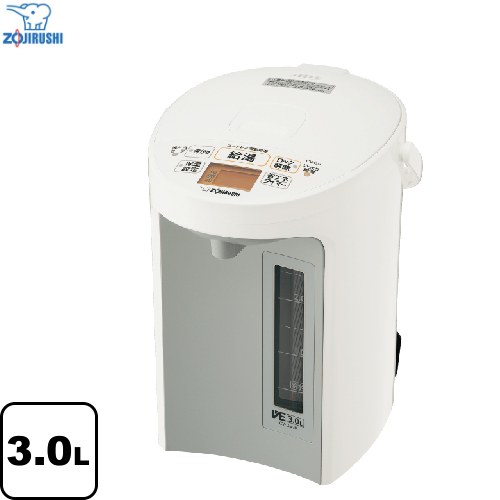 象印 マイコン沸とう VE電気まほうびん 電気ケトル・ポット 電気ポット 優湯生 容量：3.0L  ホワイト ≪CV-GV30-WA≫