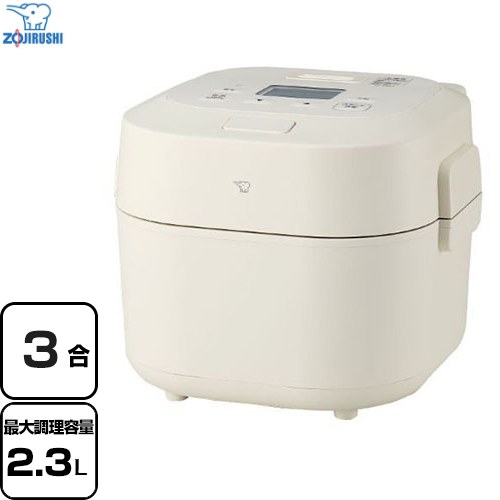象印 ホーロー電気調理なべ 調理鍋 炊飯容量（白米）：1～3合（0.18～0.54L）  クリーム ≪EL-NS23-CA≫