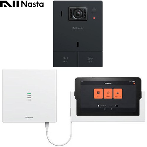 ナスタ Nasta Interphone ドアホン ナスタインターホン タブレットセット 有線通信モデル 電源AC100V  ブラック ≪KS-DP01UT-BK≫