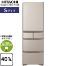 【大型重量品につき特別配送※配送にお日にちかかります】【設置無料】【配送地域限定品】【代引不可】 日立 Sタイプ 冷蔵庫 左開き　片開きタイプ 401L ライトゴールド ≪R-S40SL-XN≫